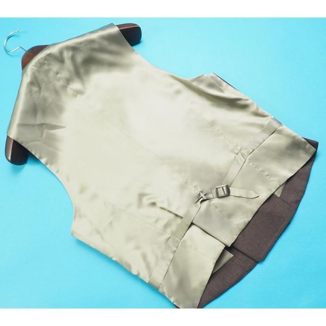 新品定価17.2万円 azabu tailor 麻布テーラー 日本製『ロロピアーナ 伊製生地』ツイード スリーピース スーツ46A(A5程度)茶 0830-123