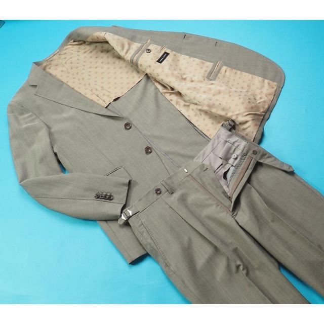 新品 azabu tailor 麻布テーラー 日本製 春夏『CANONICO カノニコ 伊製生地』モヘヤ混ウール シャンブレー 無地 スーツ 46A(A5)灰 HS0059 新品 azabu tailor 麻布テーラー 日本製 春夏『CANONICO カノニコ 伊製生地』モヘヤ混ウール シャンブレー 無地 スーツ 46A(A5)灰 HS0059