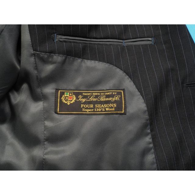 新品12.9万円 大手百貨店扱い 秋冬『Loro Piana ロロピアーナ FOUR SEASONS 伊製生地』艶感 Super130Sウール スーツ A4濃灰(30) 28168630