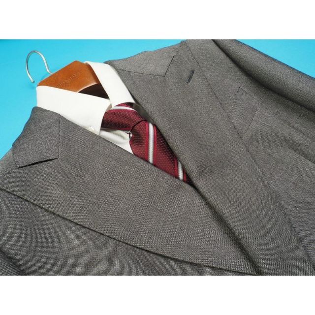 新品18万円 azabu tailor 麻布テーラー 日本製 春秋冬『DORMEUIL ドーメル TONIK 英国製生地』ダブルブレスト スーツ 46A(A5)灰 0211-050