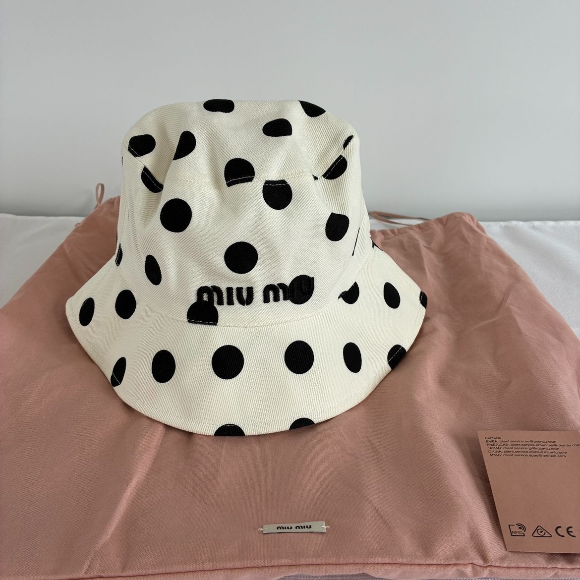 【ER263】NS797　MIU MIU　ミュウミュウ　ドット　ハット　264784317