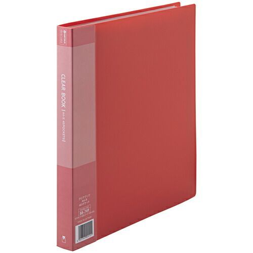クリアーブック40P A4S赤10冊 D048J-10RD【スマートバリュー】