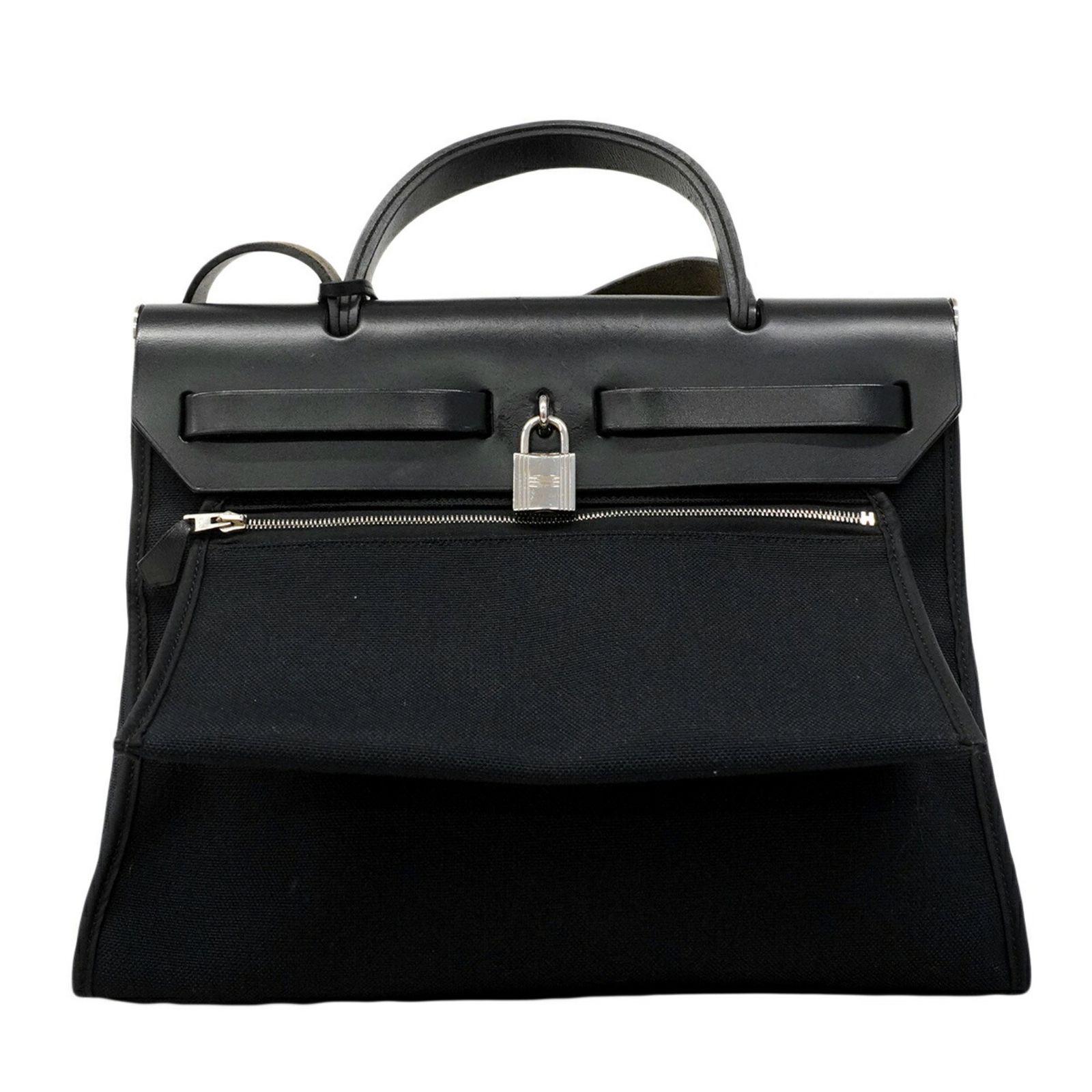 エルメス(Hermes) エルメス ハンドバッグ エールバッグジップPM トワルオフィシエ ブラック A刻印 2wayバッグレディース P3023945 エルメス(Hermes) エルメス ハンドバッグ エールバッグジップPM トワルオフィシエ ブラック A刻印 2wayバッグレディース P3023945