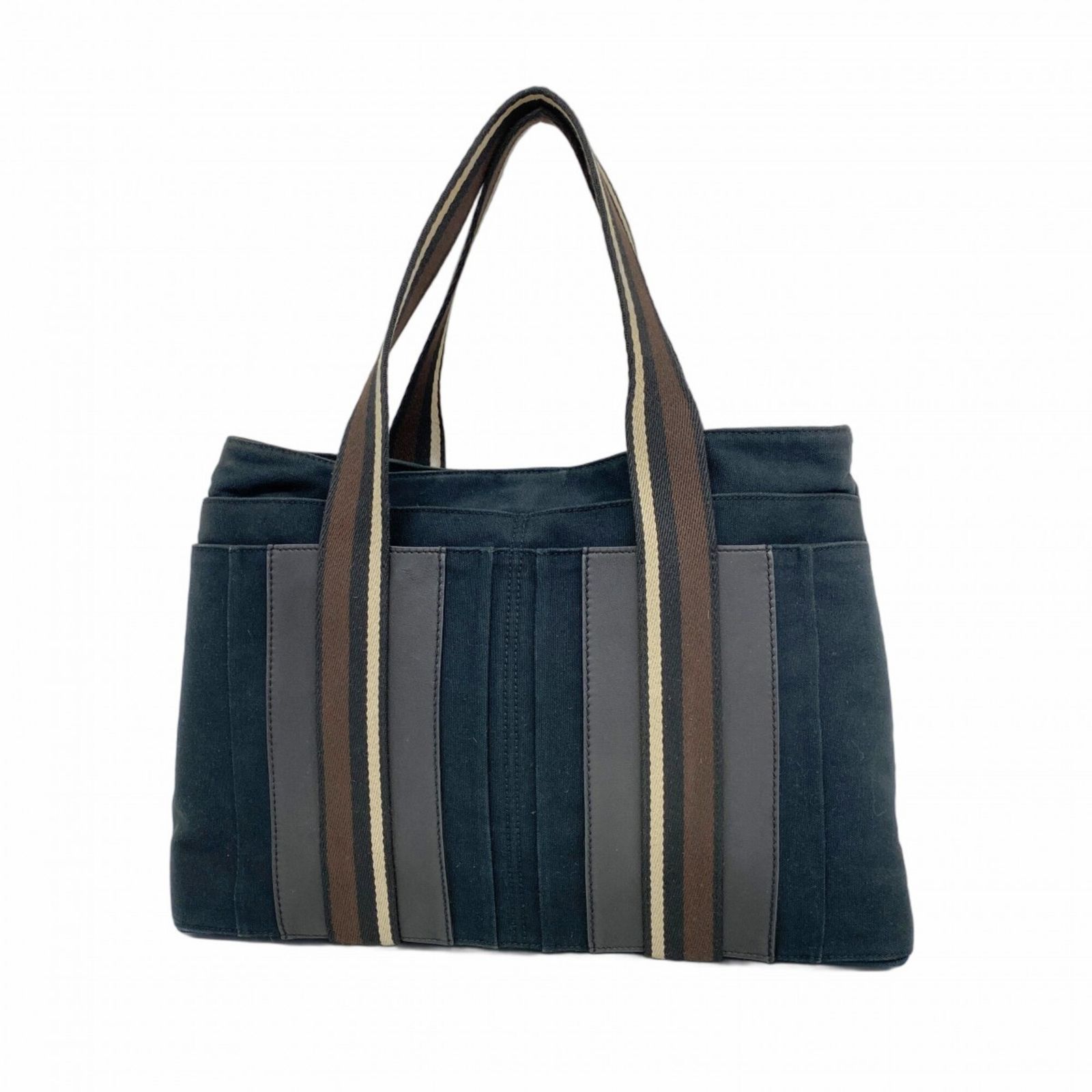 エルメス(Hermes) エルメス トートバッグ トロカホリゾンタルMM キャンバス ブラック メンズ レディース P3014163