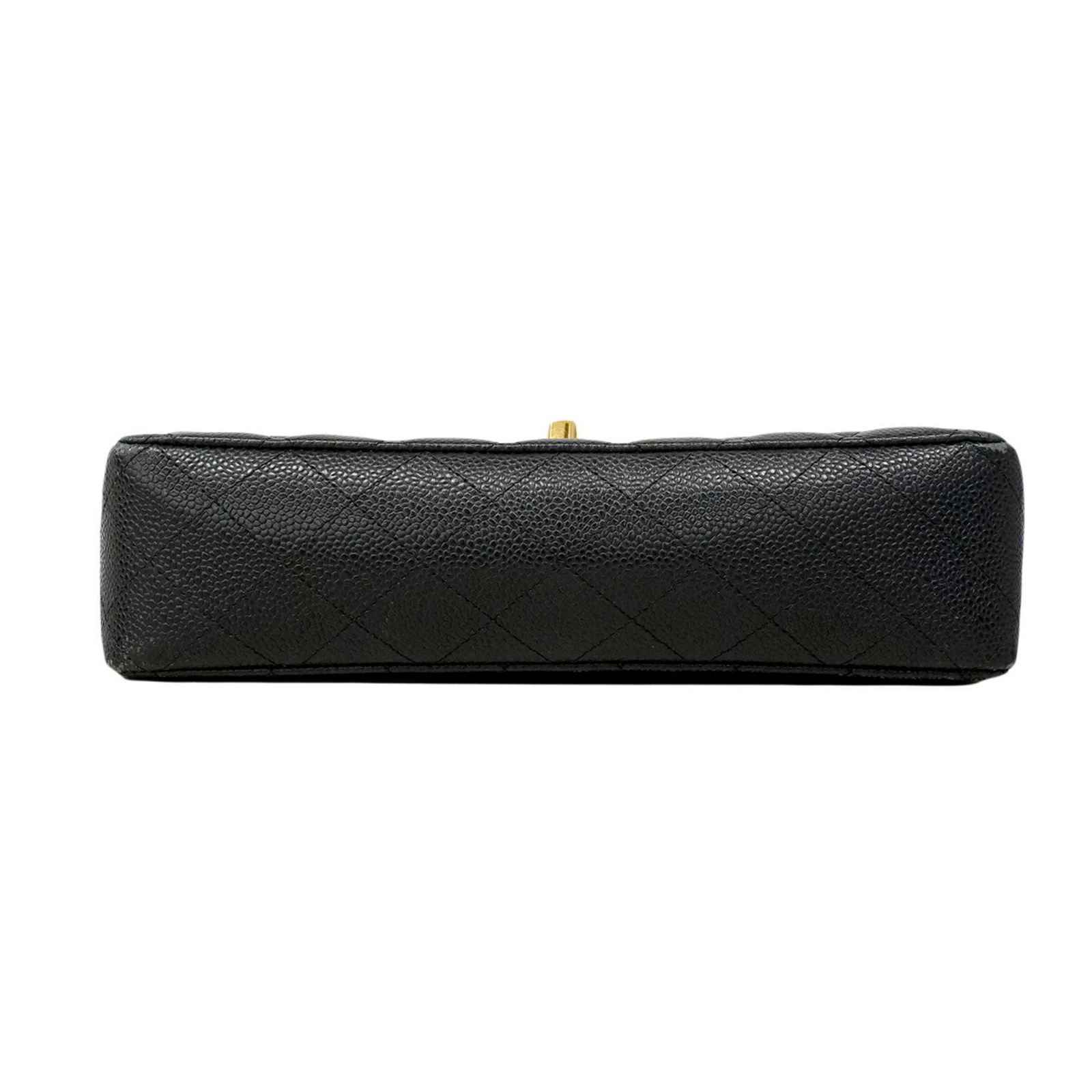 シャネル(Chanel) シャネル ショルダーバッグ マトラッセ Wフラップ Wチェーン キャビアスキン ブラック レディース P3005549