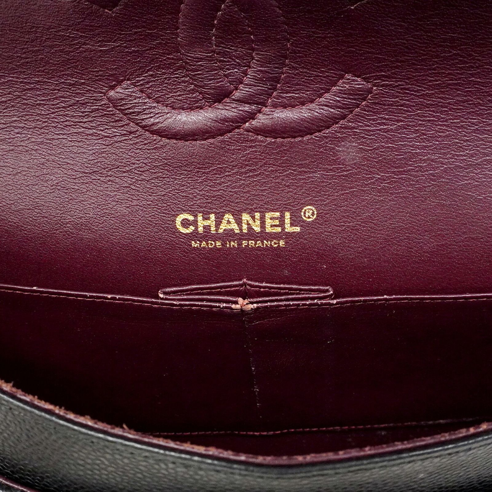 シャネル(Chanel) シャネル ショルダーバッグ マトラッセ Wフラップ Wチェーン キャビアスキン ブラック レディース P3005549