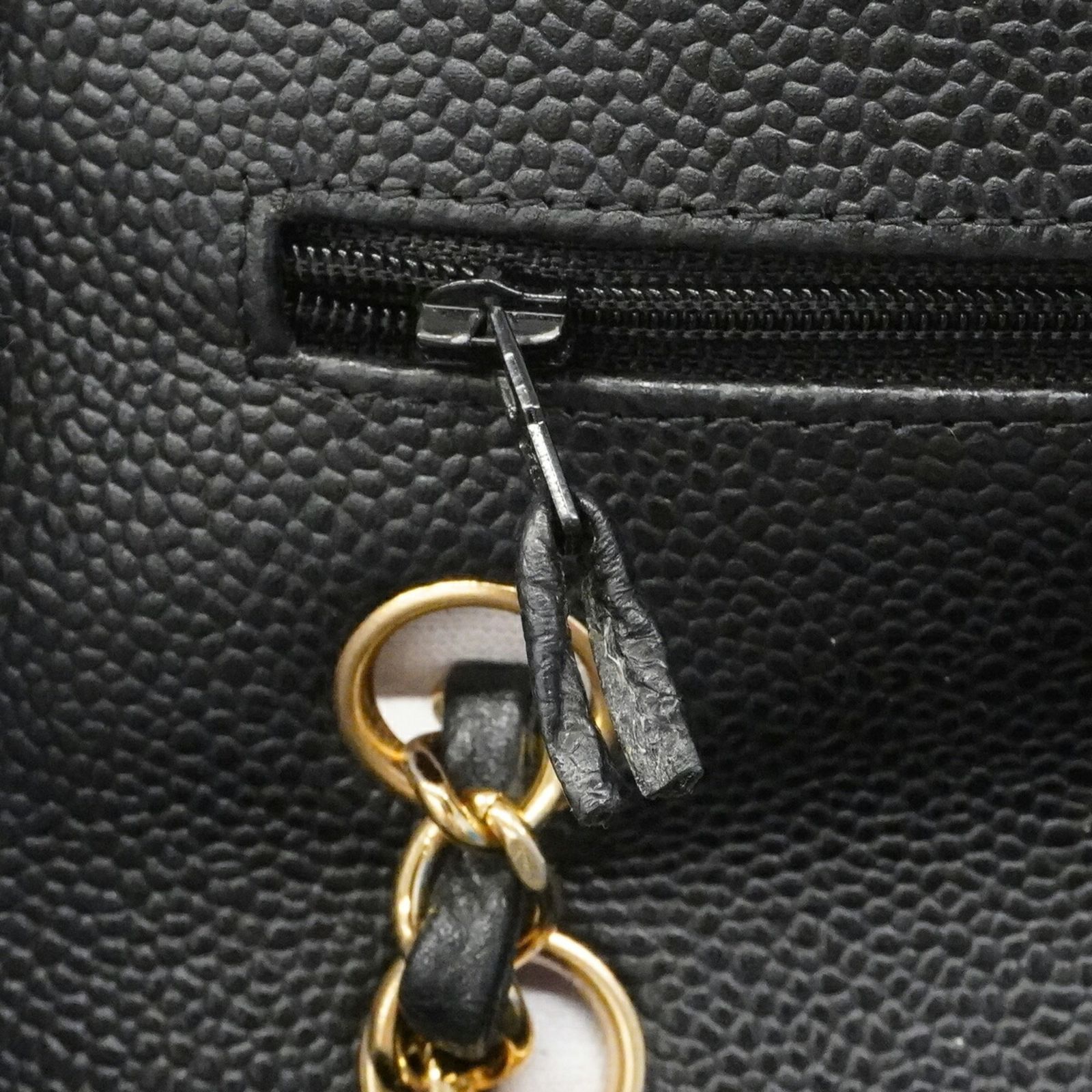 シャネル(Chanel) シャネル ショルダーバッグ マトラッセ Wフラップ Wチェーン キャビアスキン ブラック レディース P3005549