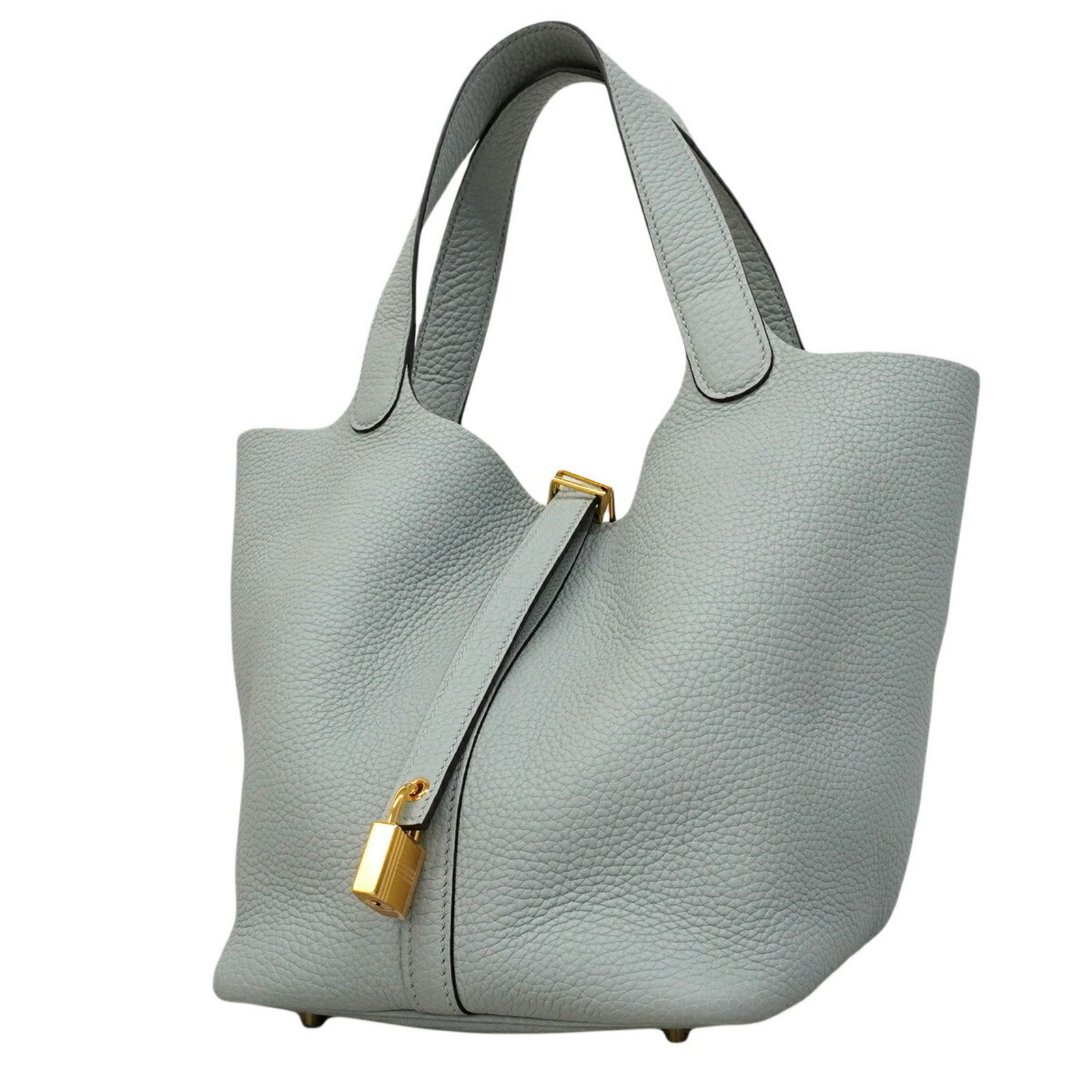 エルメス(Hermes) エルメス ハンドバッグ ピコタンロックMM トリヨンクレマンス ブルーペール W刻印レディース P2952424
