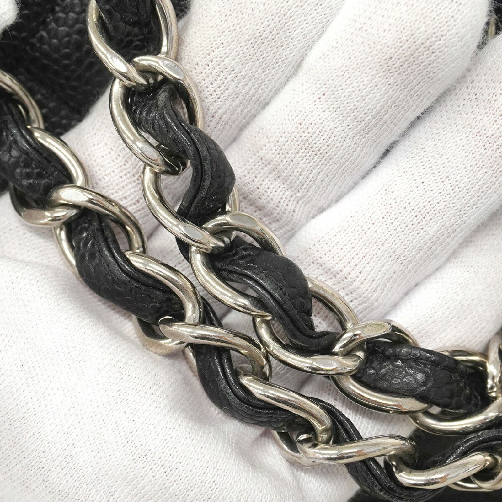 シャネル(Chanel) シャネル ショルダーバッグ デカマトラッセ Wチェーン キャビアスキン ブラック レディース OP006651 シャネル(Chanel) シャネル ショルダーバッグ デカマトラッセ Wチェーン キャビアスキン ブラック レディース OP006651