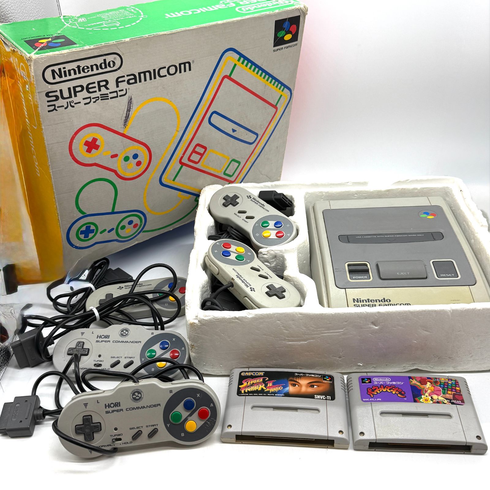 任天堂 スーパーファミコン 本体 純正・純正外コントローラー、ゲームソフト付き ばら売り不可 昭和レトロ
