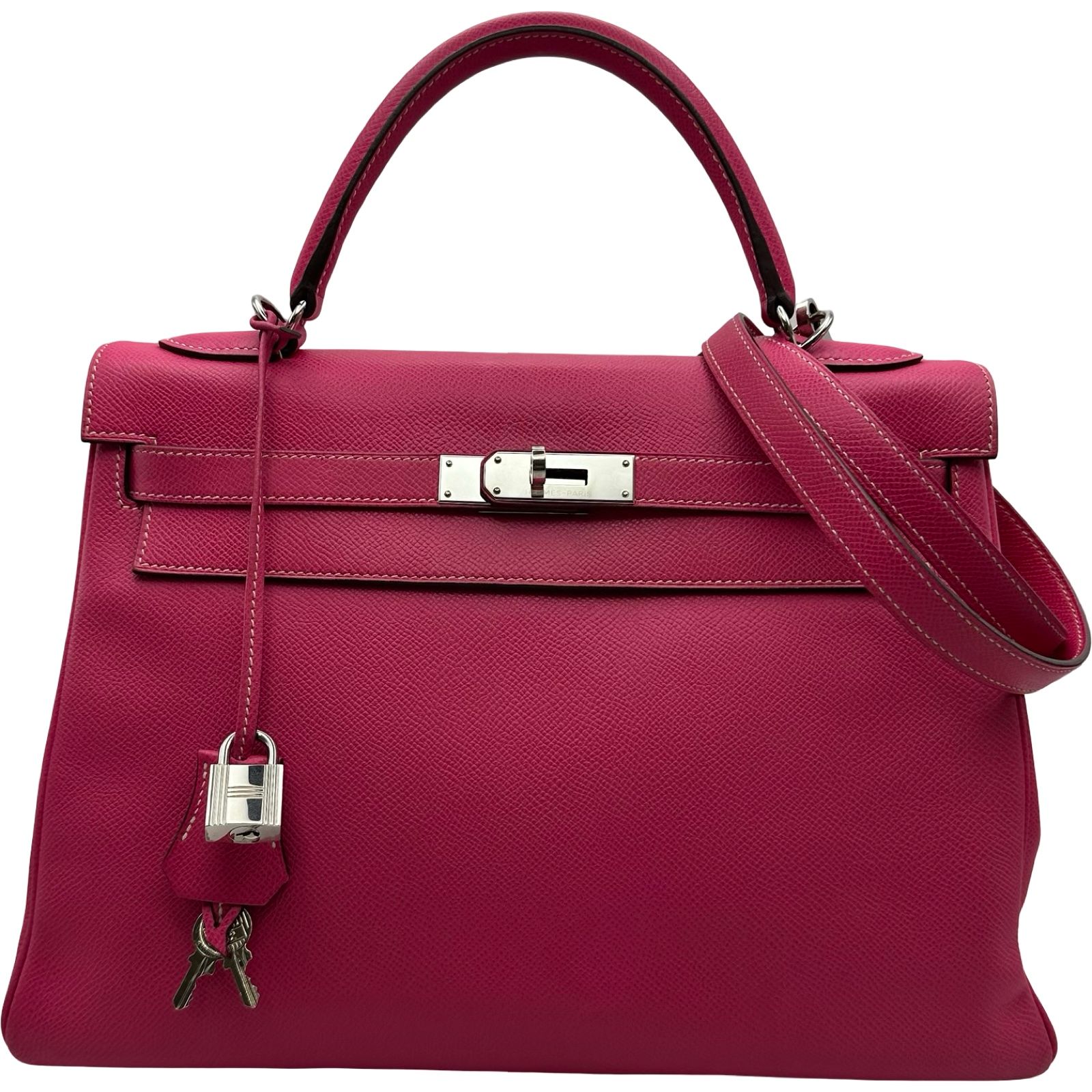 エルメス HERMES ケリー32 キャンディ O刻印 ローズティリアン/トスカ シルバー金具 エプソン/シェーブル レディース ショルダーバッグ