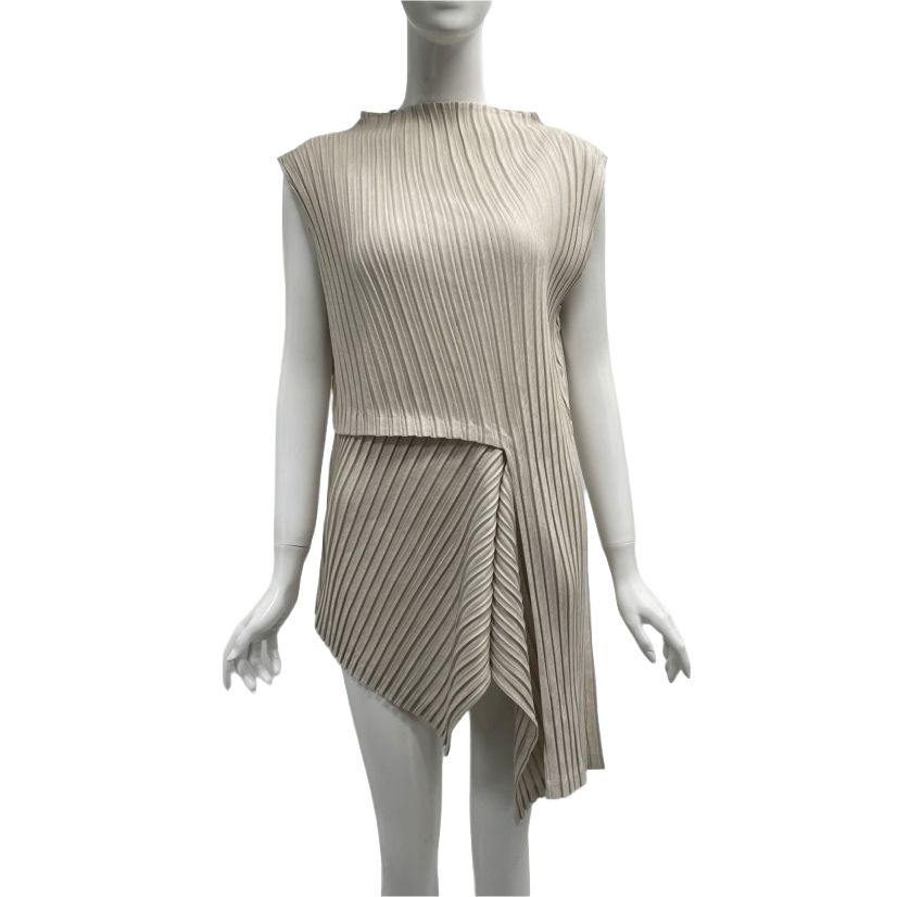 ISSEY MIYAKE イッセイミヤケ 変形 ワンピース アイボリー サイズ2