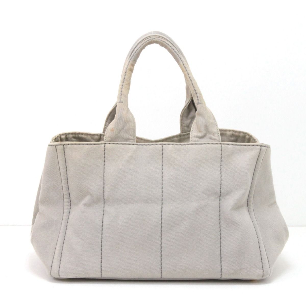 PRADA プラダ トートバッグ カナパ ライトグレー - メルカリ