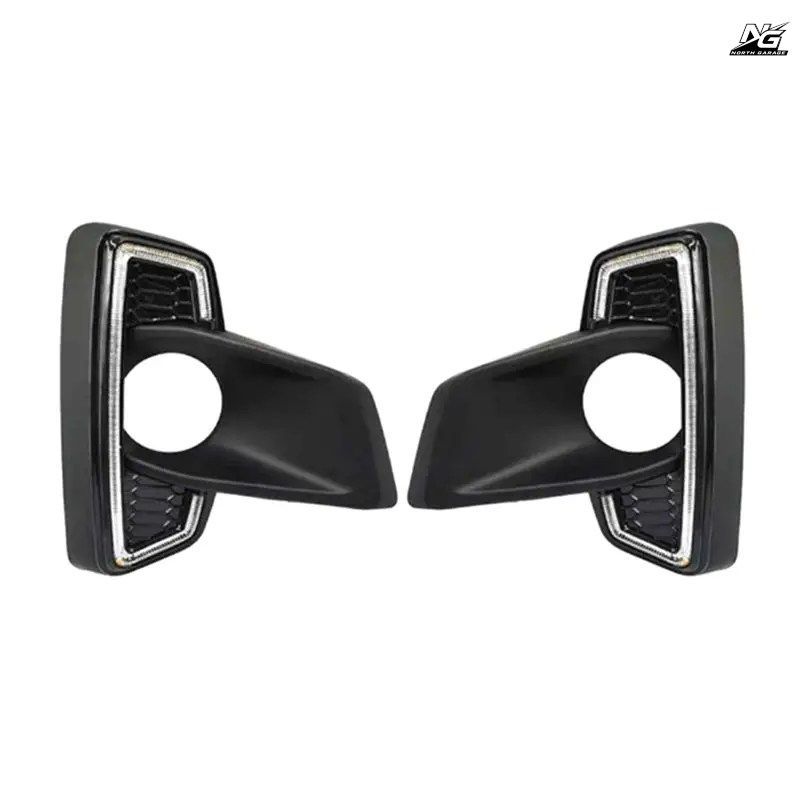 LEDデイタイムランニングランプ 12V DRL トヨタ ハイラックス レボ ロッコ 2018-2020 イエローターンシグナルライト デイライト