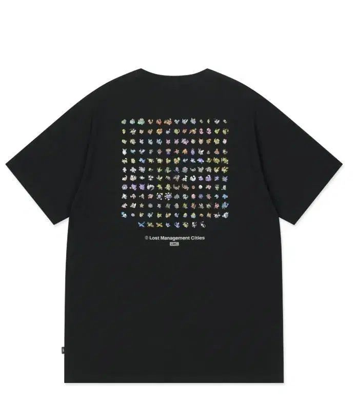 LMC x ポケットモンスター ピクセルアート 151 Tシャツ ブラック Sサイズ