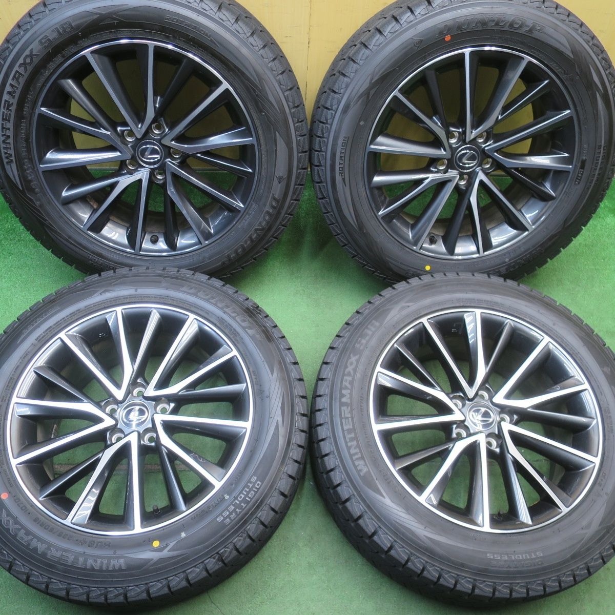 ほぼ未使用！23年！センサー付★レクサス NX 純正 235/60R18 スタッドレス ダンロップ ウインターマックス SJ8 SJ8+ 18インチ PCD114.3/5H★6052203NJス
