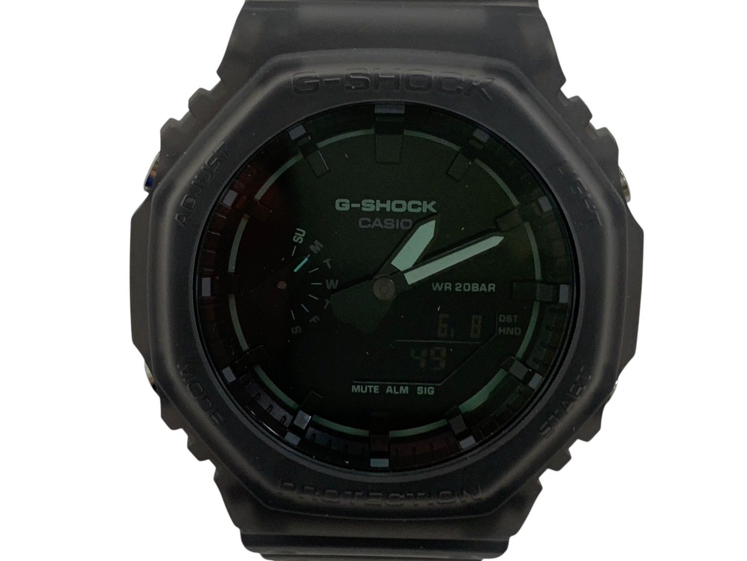 CASIO (カシオ) G-SHOCK Gショック スケルトン マット加工 デジアナ腕時計 クオーツ GA-2100K-1AJF ブラック メンズ/004