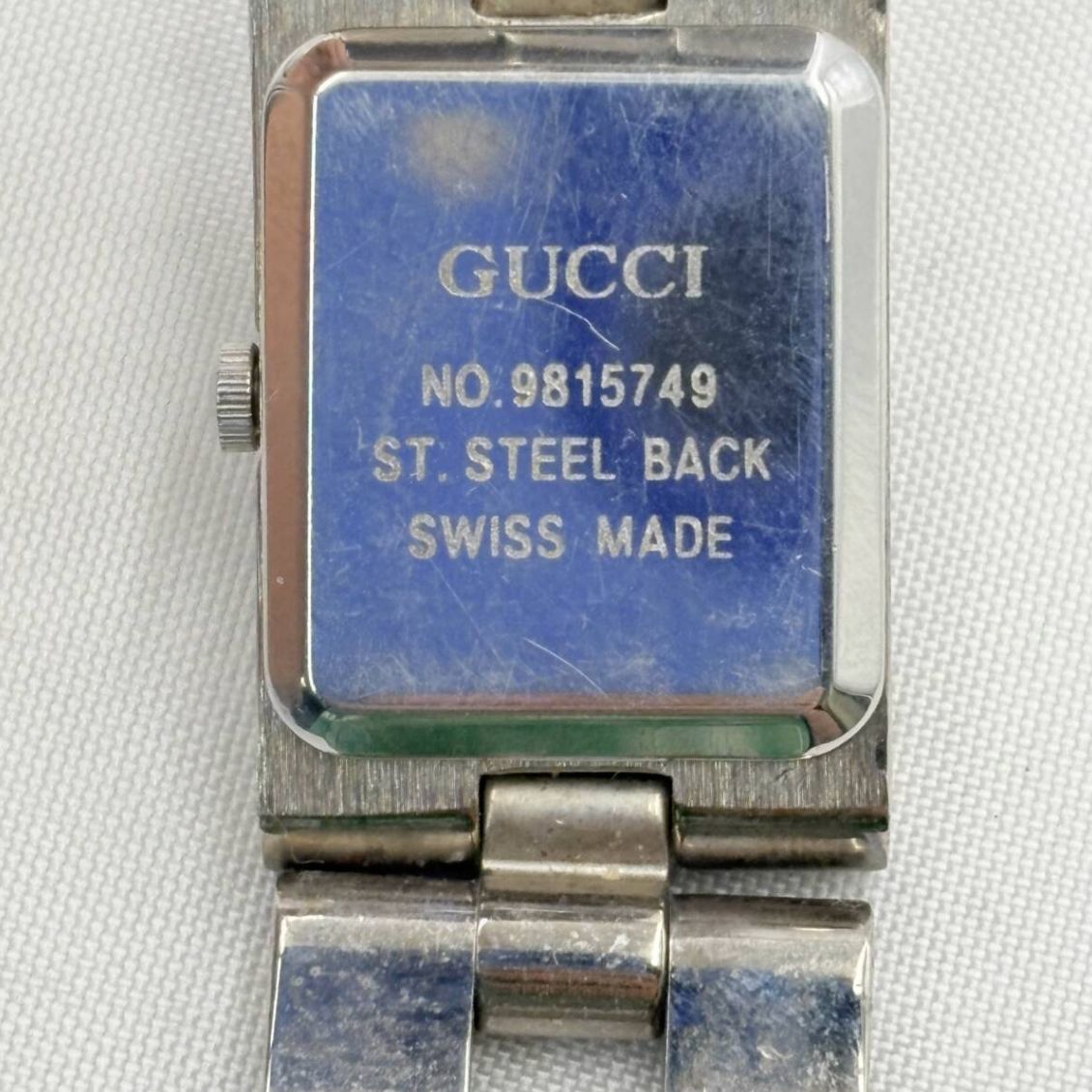 ❗️✨GUCCI スクエアウォッチ ブルー文字盤✨❗️】不動ジャンク