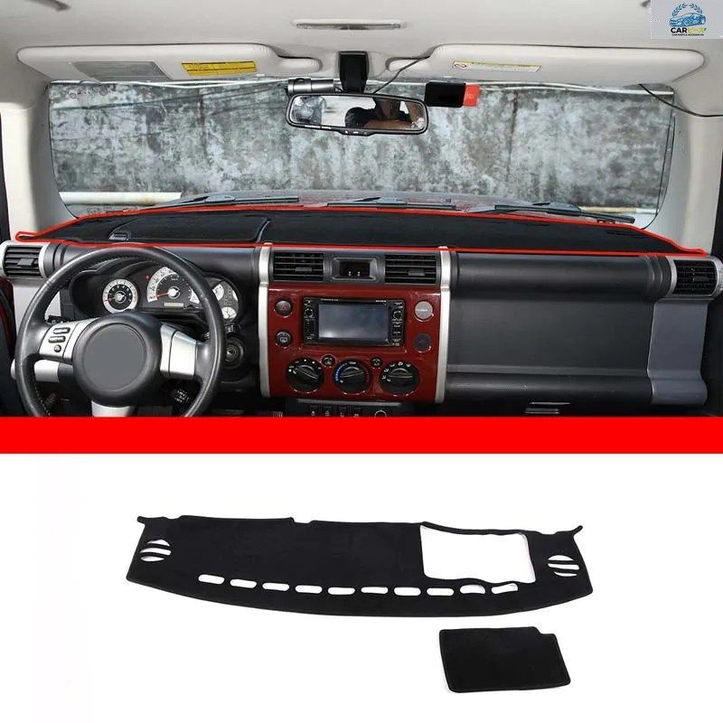 トヨタ FJクルーザー 2007-2021 用 ダッシュボードカバー マット パッド カーペット 滑り止めプロテクター サンシールド ポリエステル製 自