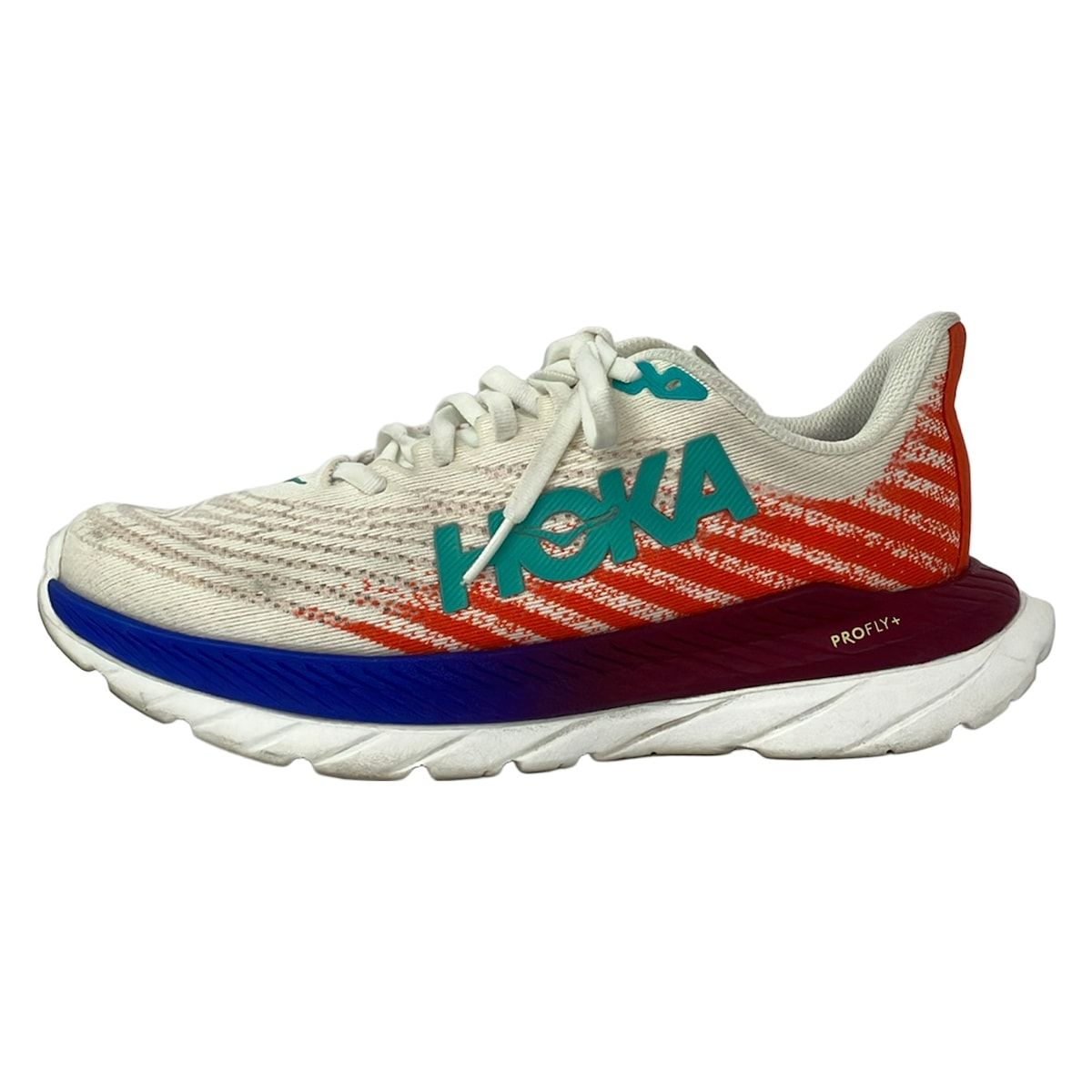 HOKA/HOKA ONE ONE(ホカ/ホカオネオネ) スニーカー 23 レディース - 白×オレンジ×マルチ