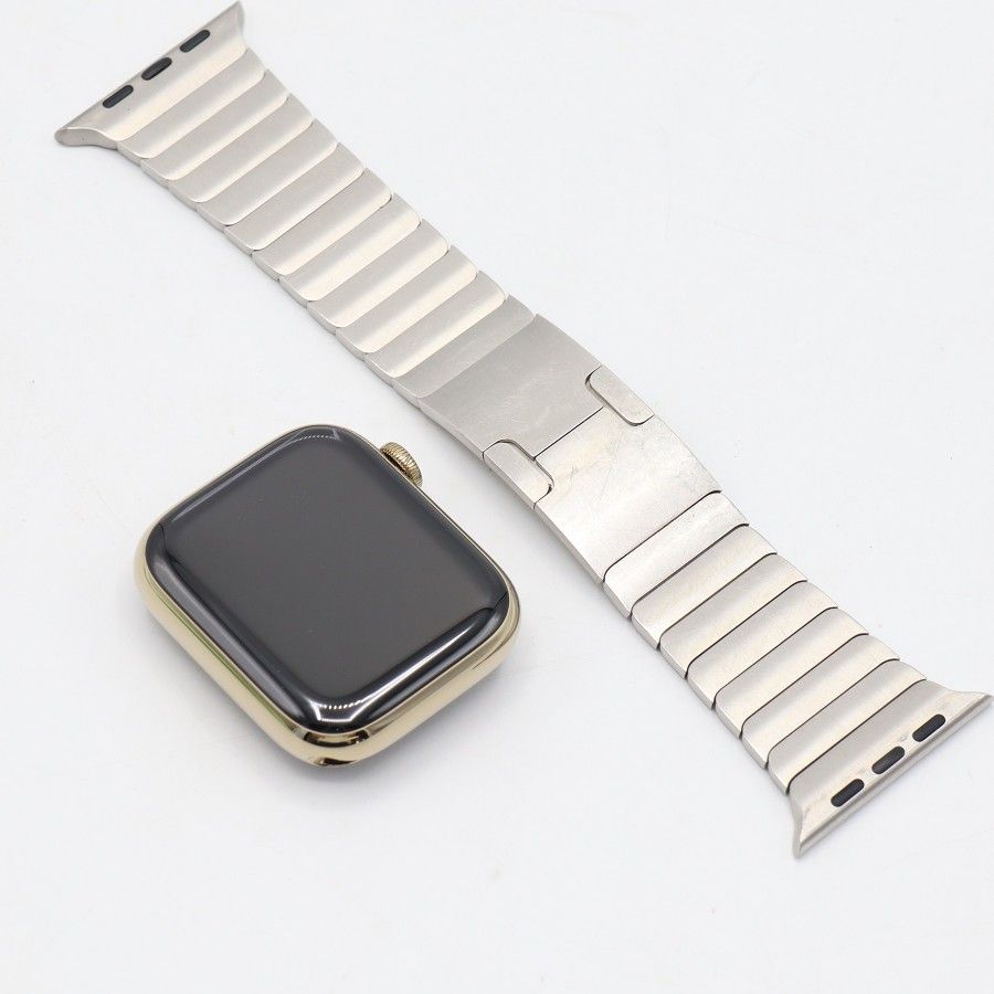 Apple Watch Series9 45mm GPS+Cellular MRQL3J/A+MU9A3FE/A ゴールドステンレススチールケース/シルバーリンクブレスレット アップルウォッチ 本体