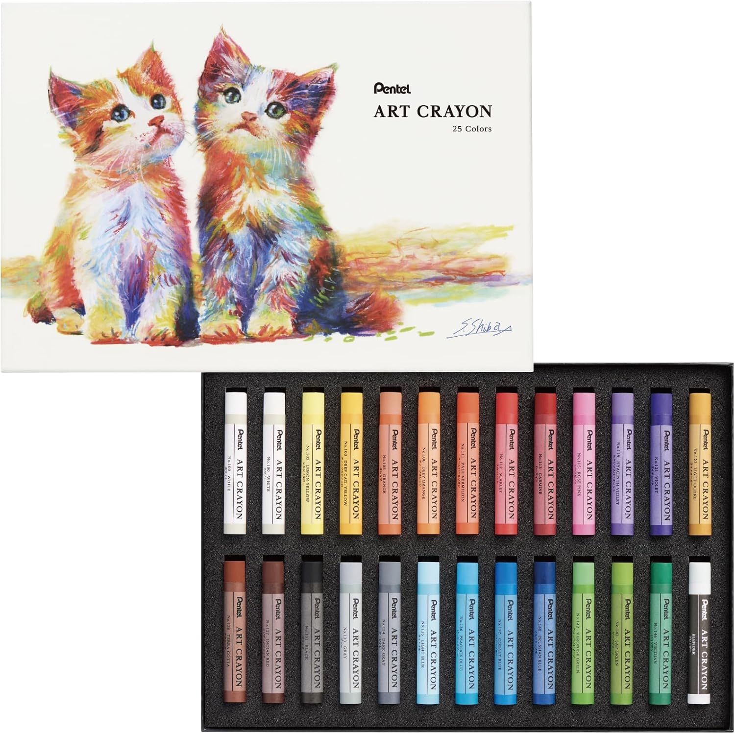 Pentel ART CRAYON ぺんてる アートクレヨン 25色 ねこ - メルカリ
