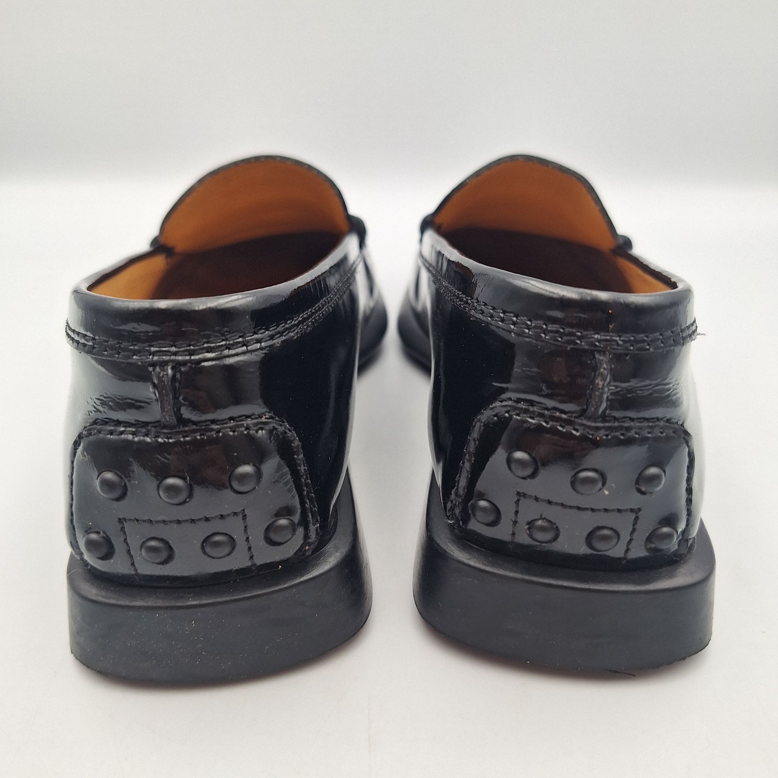 TOD'S トッズ コインローファー エナメル レザー ブラック 35 シューズ