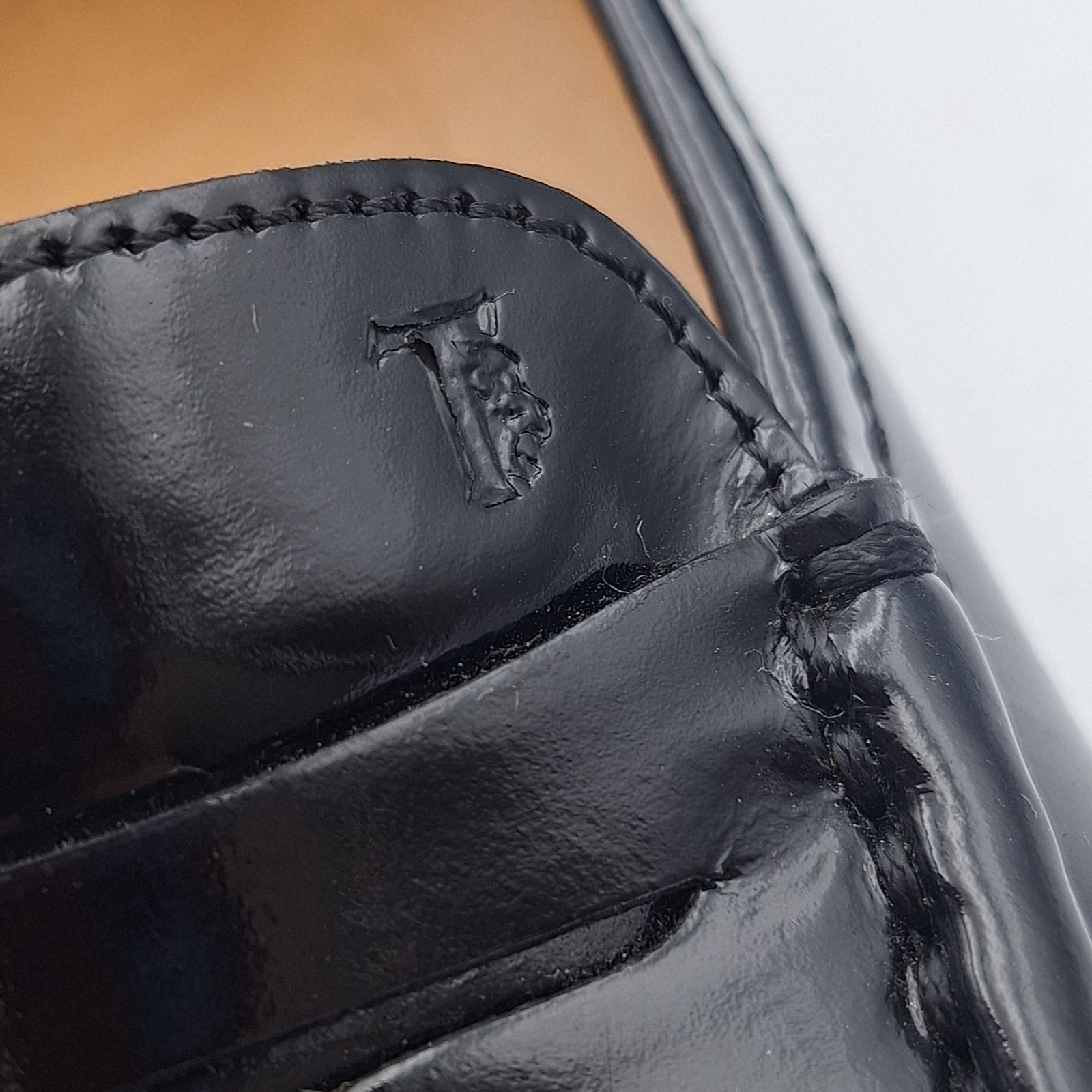 TOD'S トッズ コインローファー エナメル レザー ブラック 35 シューズ