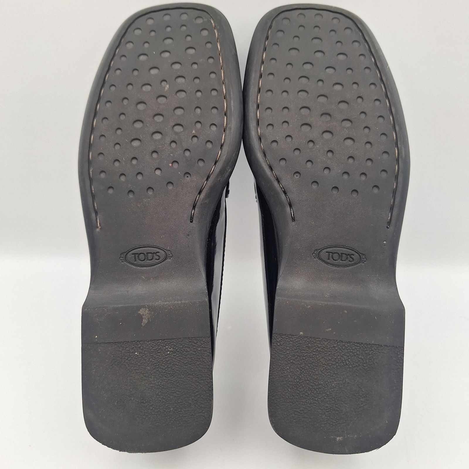 TOD'S トッズ コインローファー エナメル レザー ブラック 35 シューズ