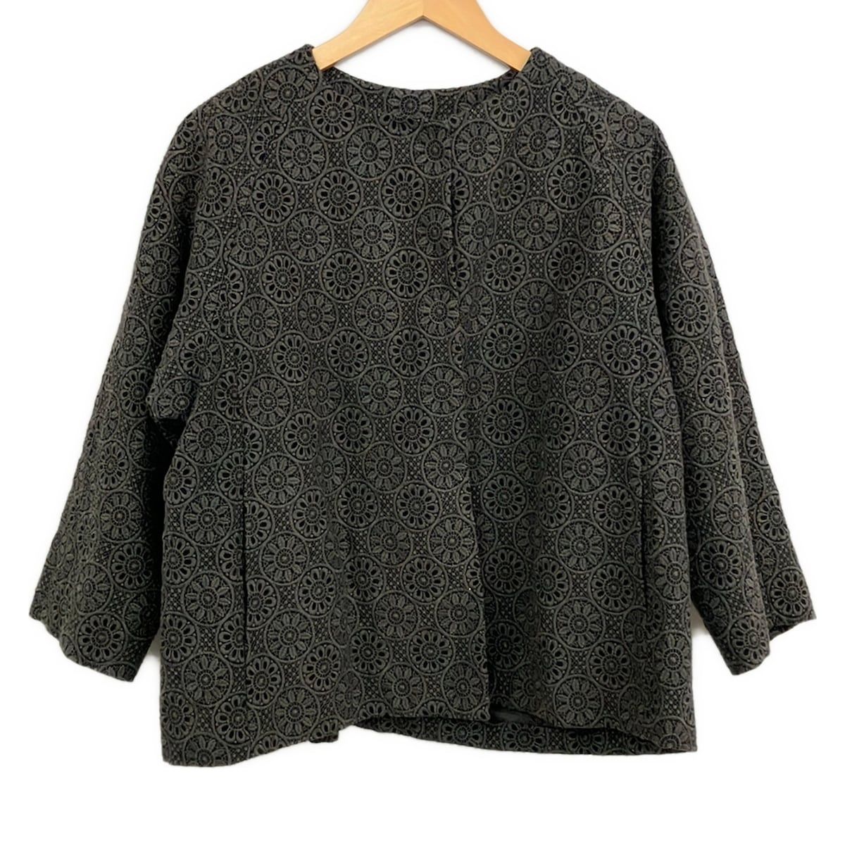 BEARDSLEY(ビアズリー) ブルゾン サイズF レディース美品 - ダークグレー 長袖/レース/秋/冬