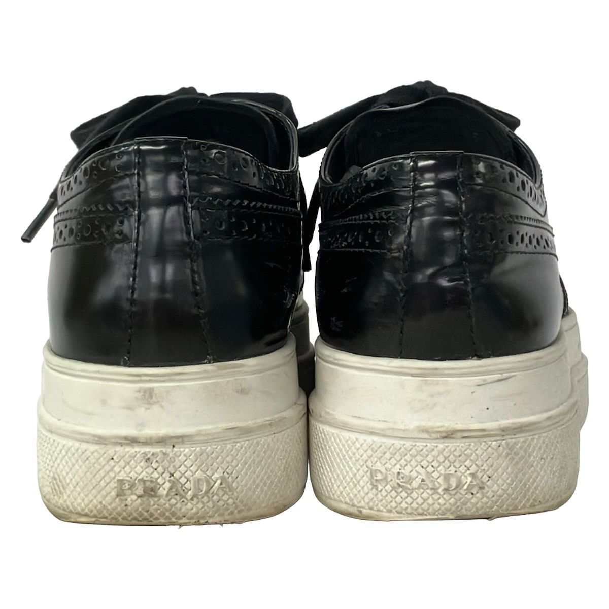 PRADA(プラダ) シューズ 35 レディース - 黒 ウィングチップ/厚底 