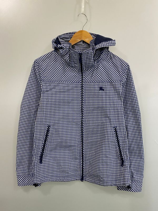 【中古品】 BURBERRY BLACK LABEL バーバリーブラックレーベル GINGHAM CHECK ZIP JACKET D1F10-710-26 ギンガムチェック ジップジャケット ナイロンジャケット 【141-260608-kt-01-min】
