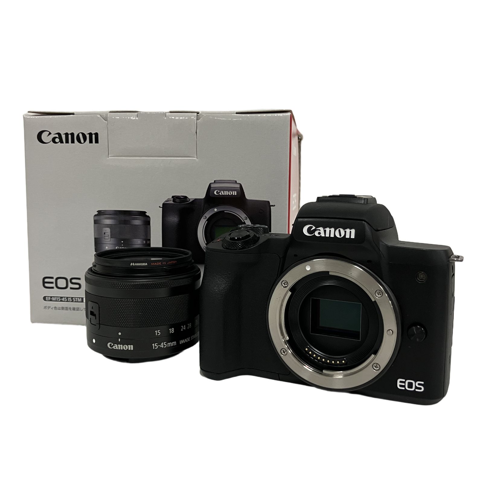 Canon キヤノン EOS Kiss M EF-M15-45 IS STM レンズキット ミラーレス一眼カメラ 中古 良好 B11334155
