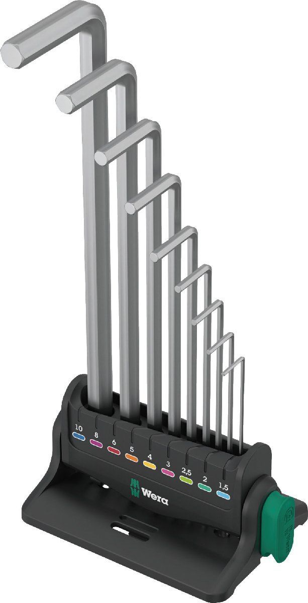 WERA ヴェラ 022102 ボール付きキーレンチセット(Hex-Plus) 10点入 品番：022102 手動 工作機械作業用 950/9 ヘックスプラス 8 Lキーセット