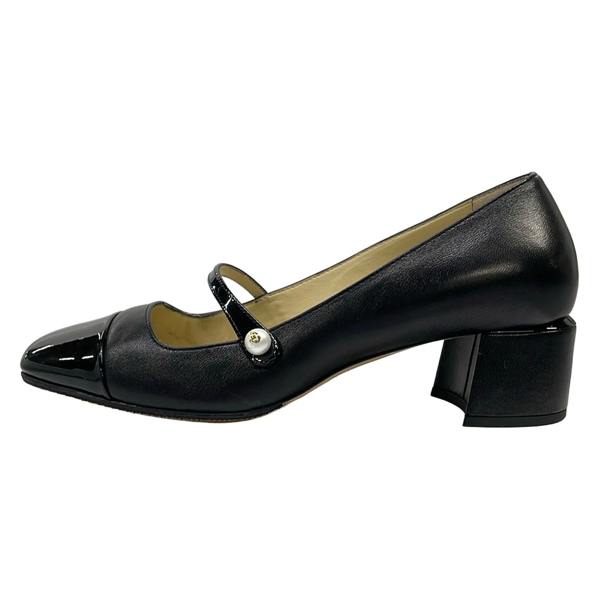 JIMMY CHOO(ジミーチュウ) パンプス 35 レディース - 黒 パール/アウトソール張替済 レザー