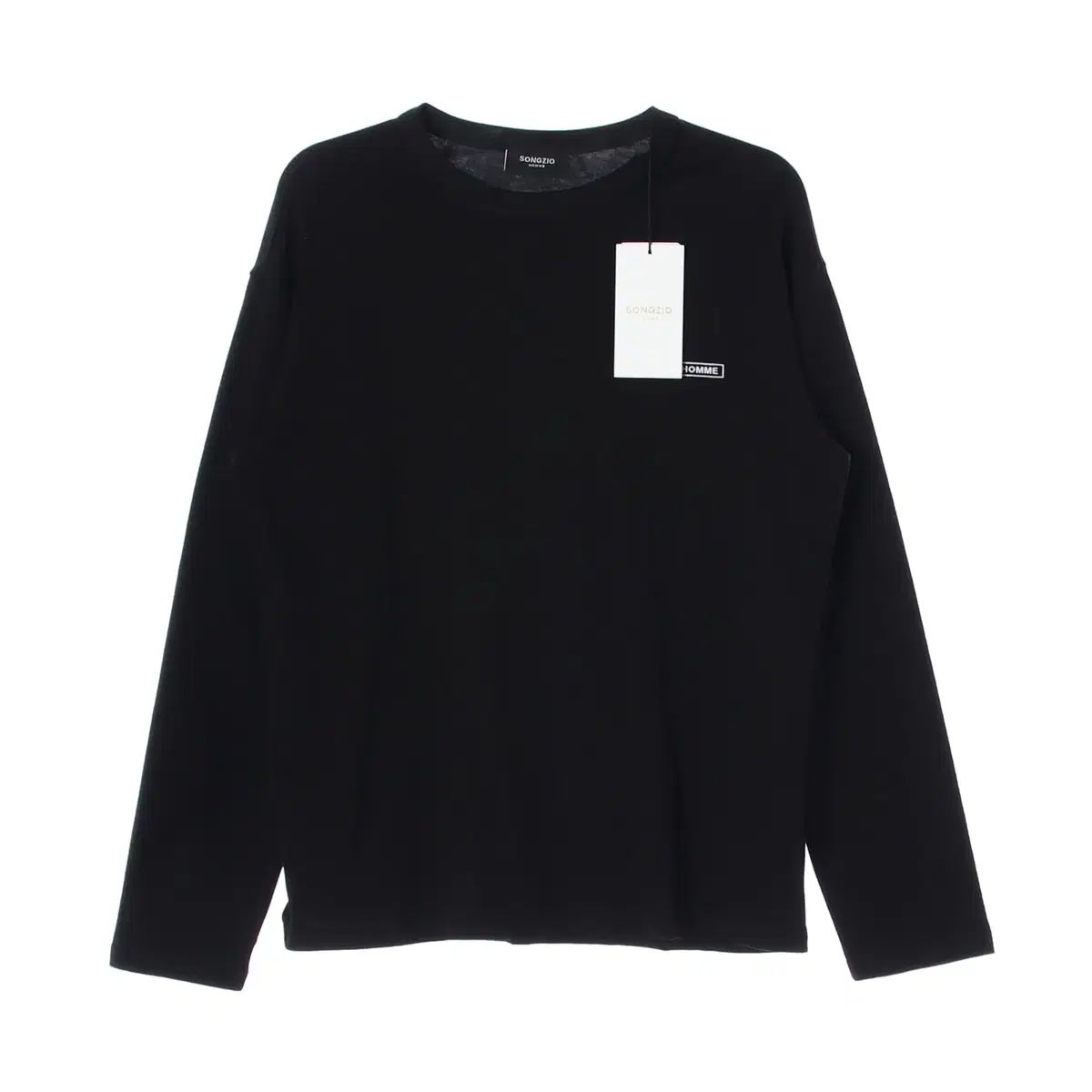 (新品) SONGZIO HOMME(ソンジオ・オム) ロゴ プリント コットン 長袖 Tシャツ