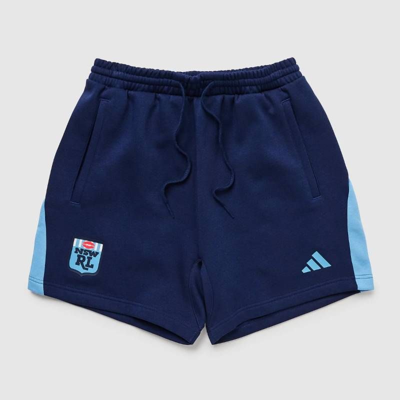 【送料無料・匿名配送】adidas アディダス ニューサウスウェールズ ブルーズ 2026 公式 コットン ショーツ 紺 ラグビー 7インチ 新品 正規品