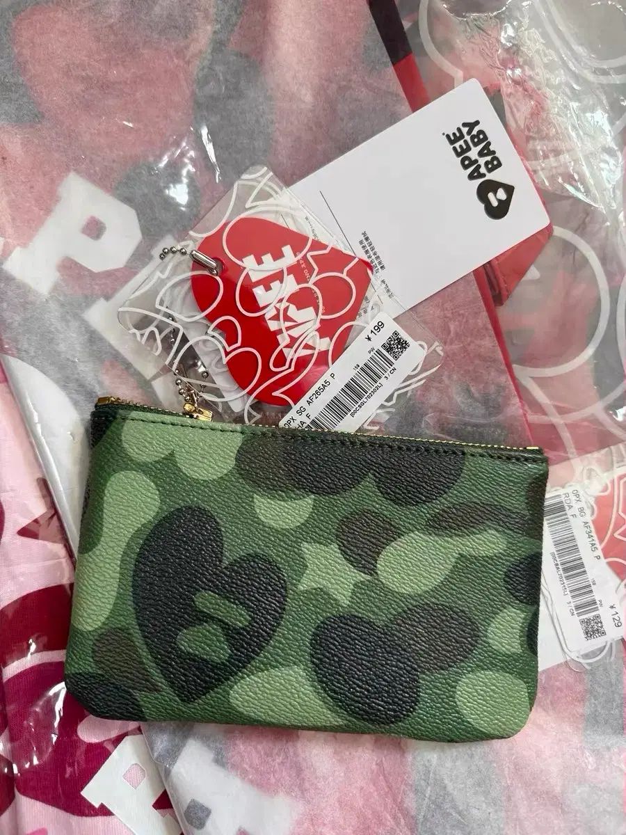A BATHING APE ベイビーマイロ カモフラージュ カードウォレット キーホルダー