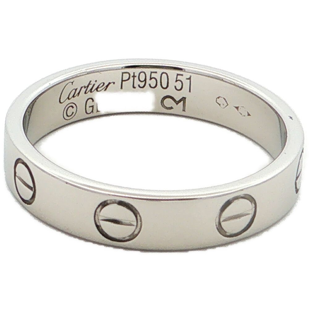 最終お値下げ❣️ 未使用❣️ カルティエ　ミニラブリング　Pt950 47 Cartier カルティエ ミニラブリング 指輪 Pt950-5.0g 11号 #51