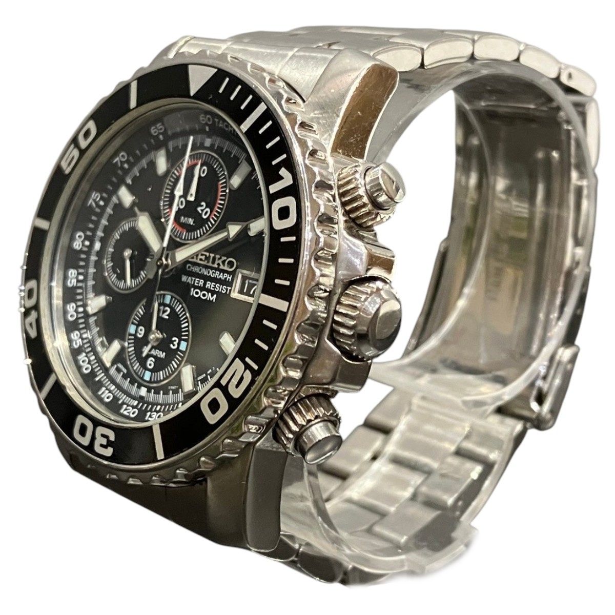 セイコー SEIKO ダイバーズ クロノグラフ 腕時計 総重量約137.2g SS