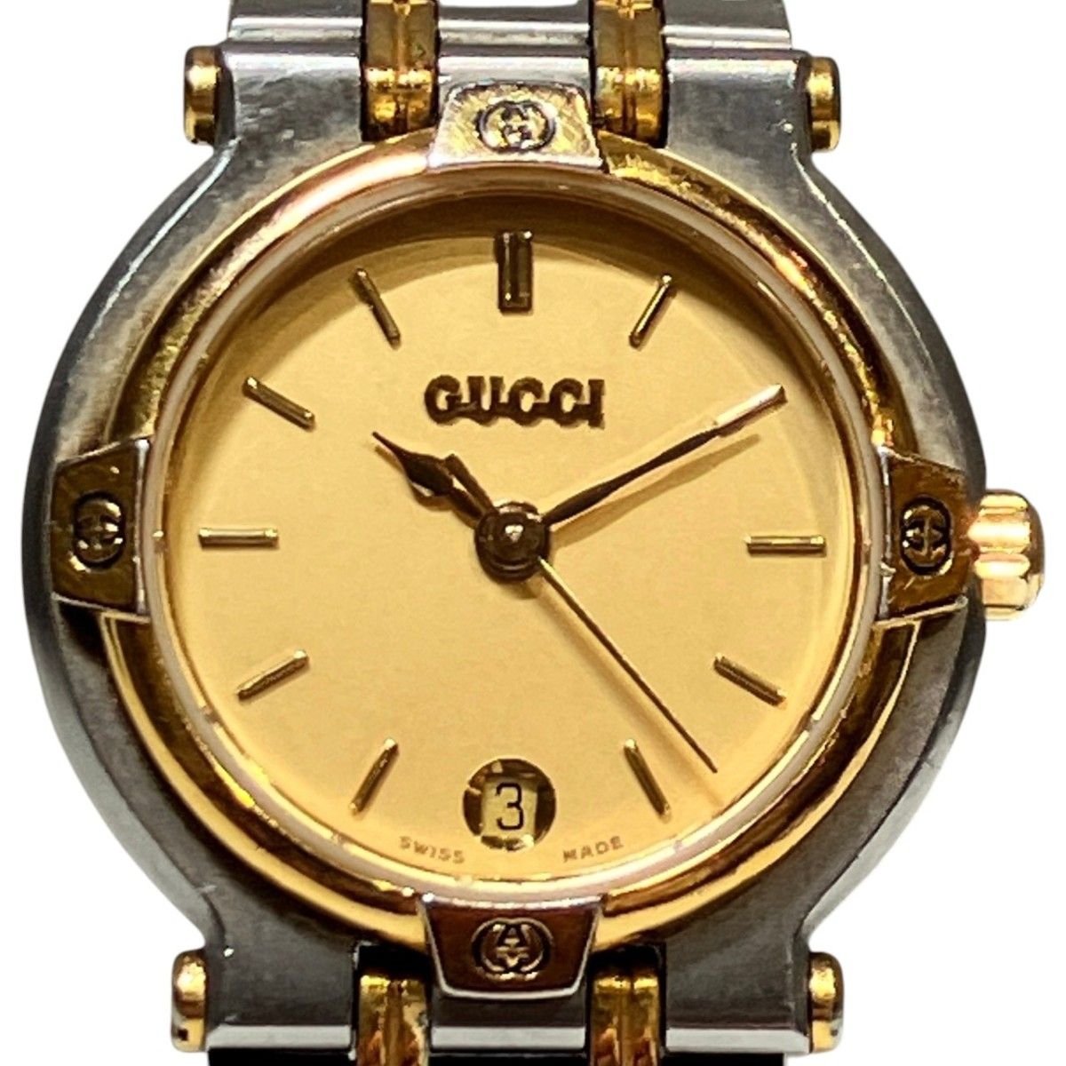 グッチ GUCCI 腕時計 総重量約37.6g SS SS クオーツ アイボリー文字盤文字盤 9000L レディース