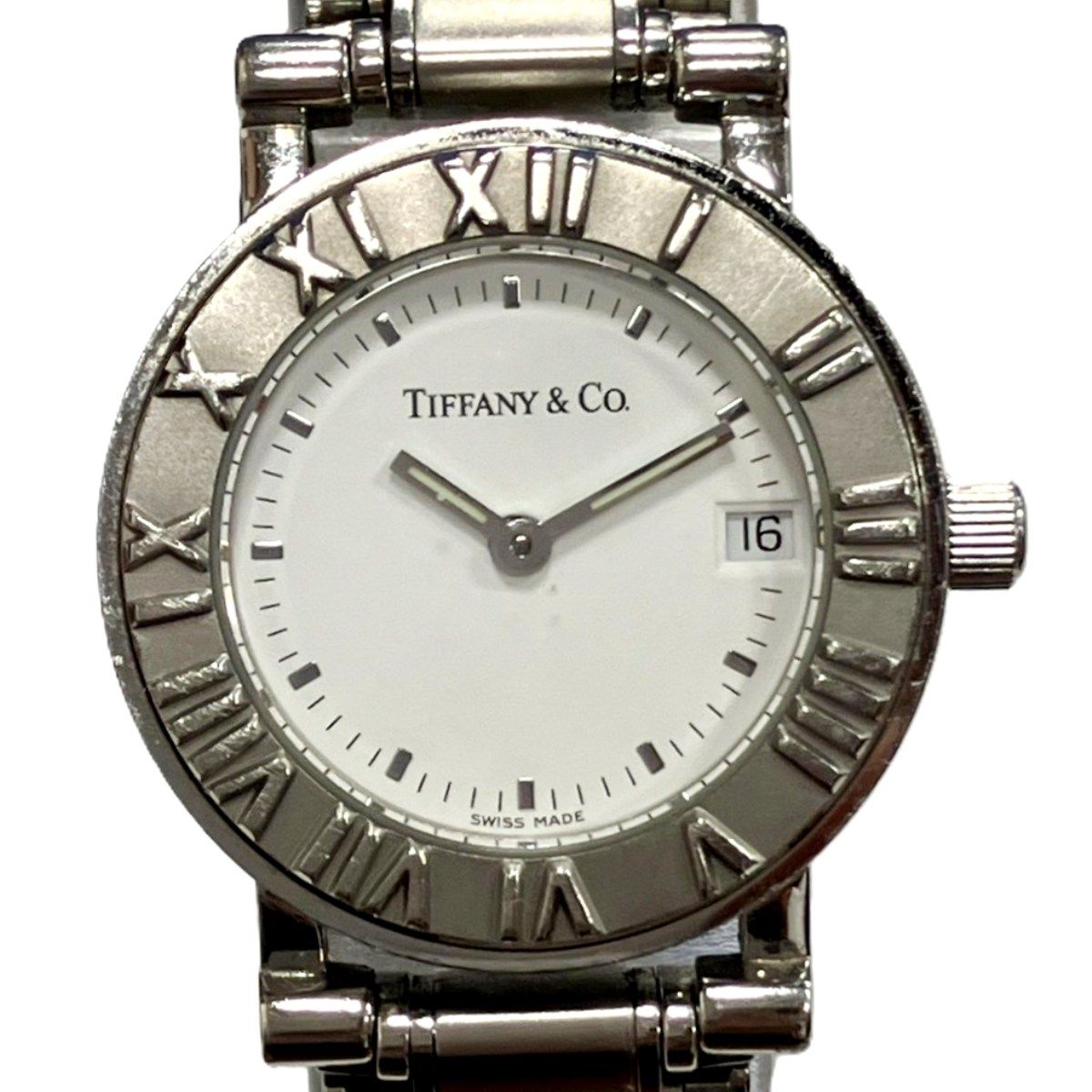 ティファニー TIFFANY&Co. アトラス 腕時計 総重量約53.8g SS SS クオーツ ホワイト文字盤 レディース