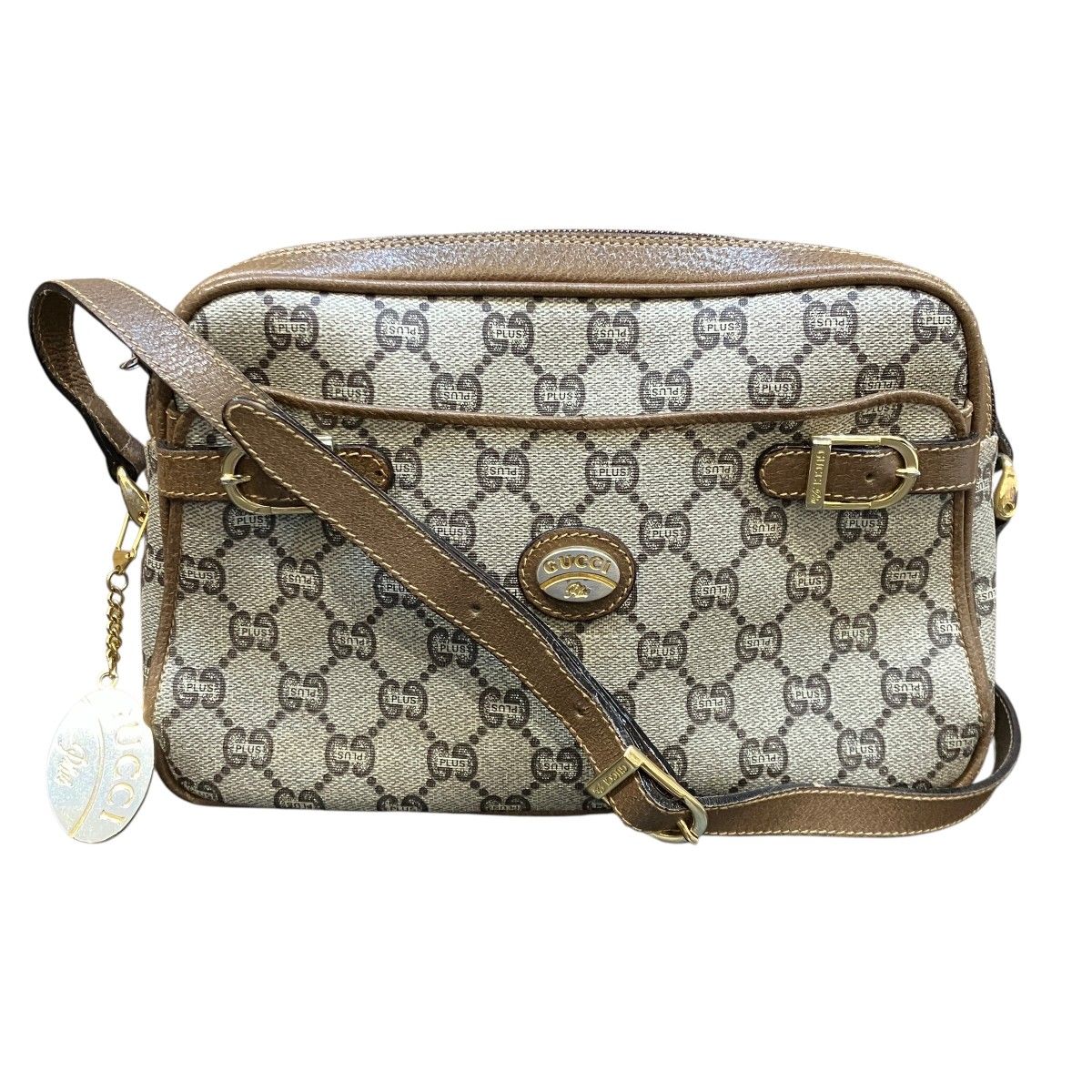 グッチ GUCCI グッチプラス ショルダーバッグ PVC レザー レディース
