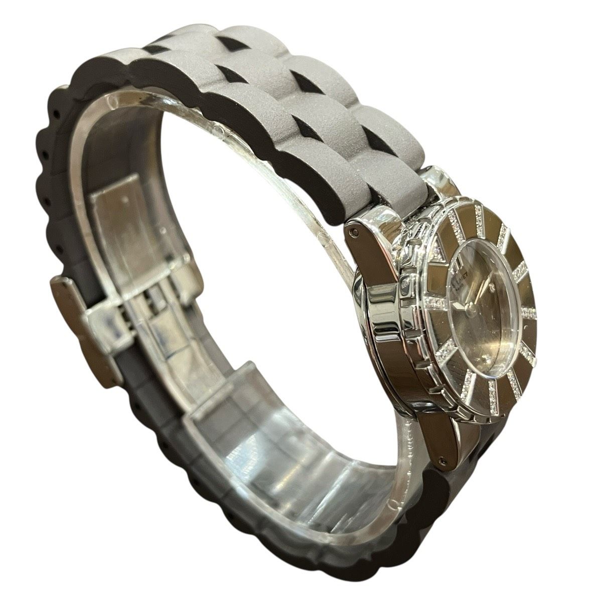 ショーメ Chaumet クラスワン 腕時計 総重量約45.8g SS ラバー クオーツ シルバー文字盤 W06202-16A レディース