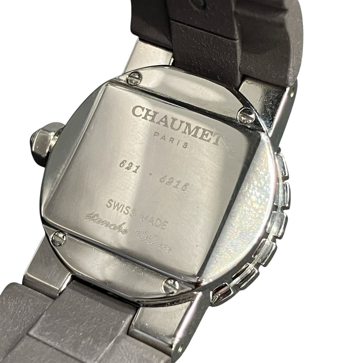 ショーメ Chaumet クラスワン 腕時計 総重量約45.8g SS ラバー クオーツ シルバー文字盤 W06202-16A レディース