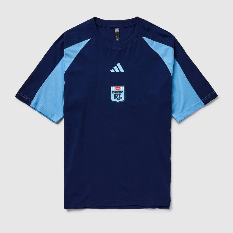 【送料無料・匿名配送】adidas アディダス ニューサウスウェールズ ブルーズ 2026 公式 コットン Tシャツ 紺 ラグビー 新品 正規品