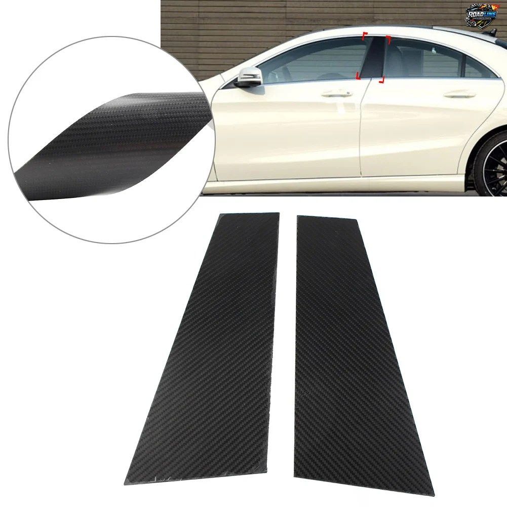 メルセデス・ベンツ W117 CLA 200 220 250 260 450 2013-2019 用 車外装ドアウィンドウ Bピラーポストカバートリム装飾 2個セット