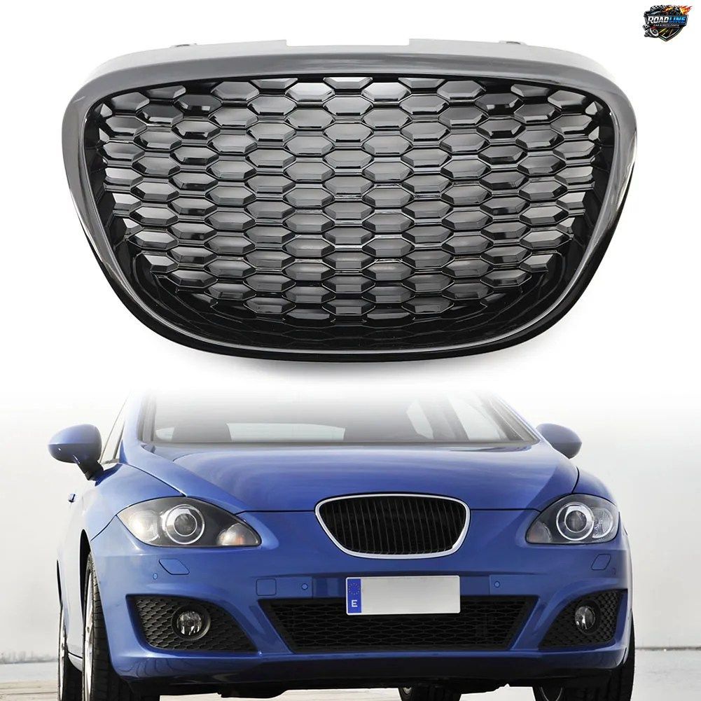 SEAT LEON MK2 1P1 2006 - 09 用 ABS プラスチック製フロントバンパーセンターグリル