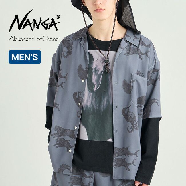 【新品】NANGA×AlexanderLeeChang ナンガ×アレキサンダーリーチャン サルーS/Sシャツ N2610-1J183C