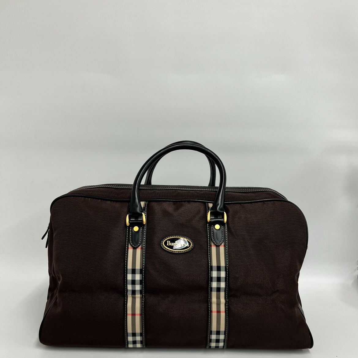 【極美品】バーバリー ボストンバッグ 2WAY ノバチェック 旅行カバン（0169）